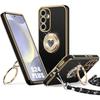 Beschermhoes - BOOLING - voor Samsung Galaxy S24 Plus - Zachte siliconen - Inclusief koord - Draaibare ring