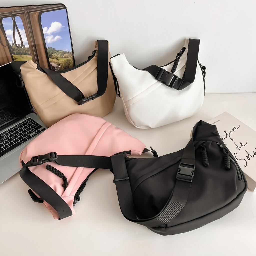 Nylon Hobos Umhängetaschen Solide Casual Zipper frauen Taschen 2024 Mode Hohe Kapazität Einfarbig Einzelnen Schulter Totes Tasche