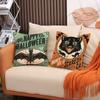Halloween Lustiger Kissenbezug Wohnzimmer Sofa Kissen Bedruckt Leinen Lustiger Kissenbezug