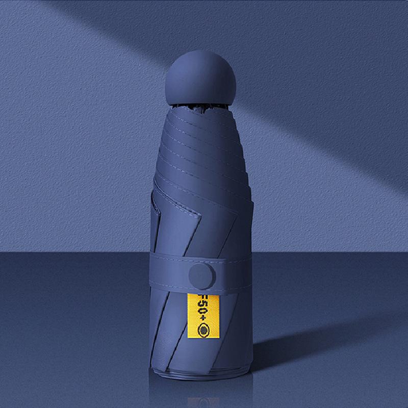 Schwarzer, faltbarer Sonnenschirm mit UV-Schutz – UV-Schutz für Damen mit individuellem Logo