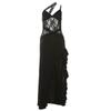 Ladies Spice Street Irregular Design Lace Patchwork See-through Backless Dress