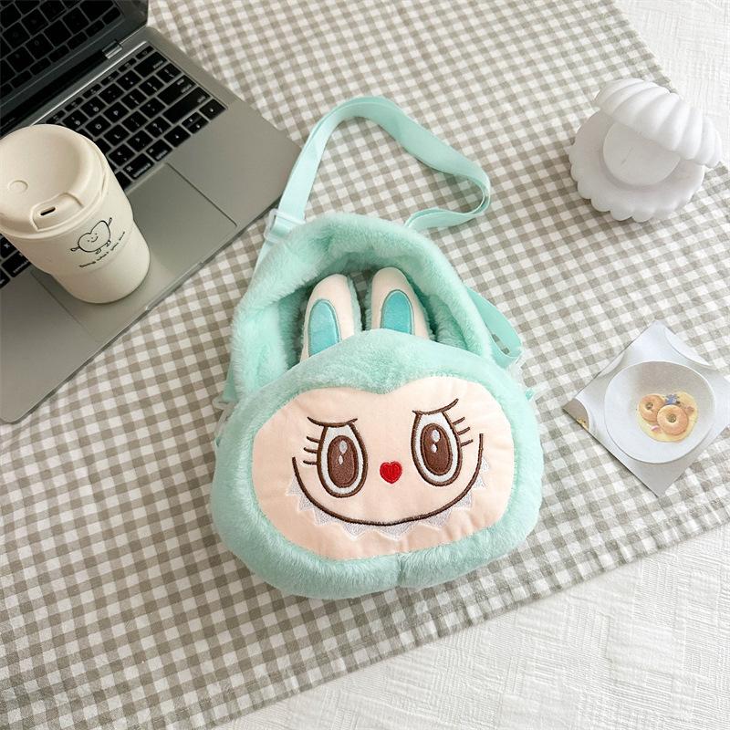 Elf Cartoon Peripheral Plush Toy Cute Labubu Shoulder Bag Girly Crossbody Storage Bag CLE