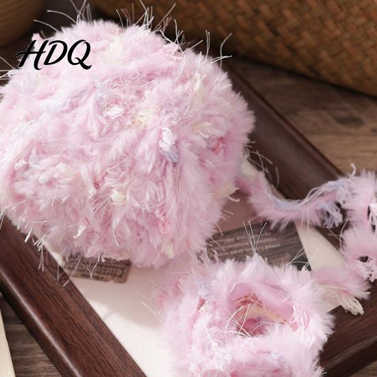 Handcrafted Yarn Supplies 33M Faux Fur Blend Yarn Soft Fuzzy Mohair for Crochet Knitting