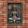 Vintage Kali Alum Schild Vintage Indische Göttin Kali Quadratisches Aluminiumschild - Dekoration für die Wand, Perfekt für Bar/Restaurant