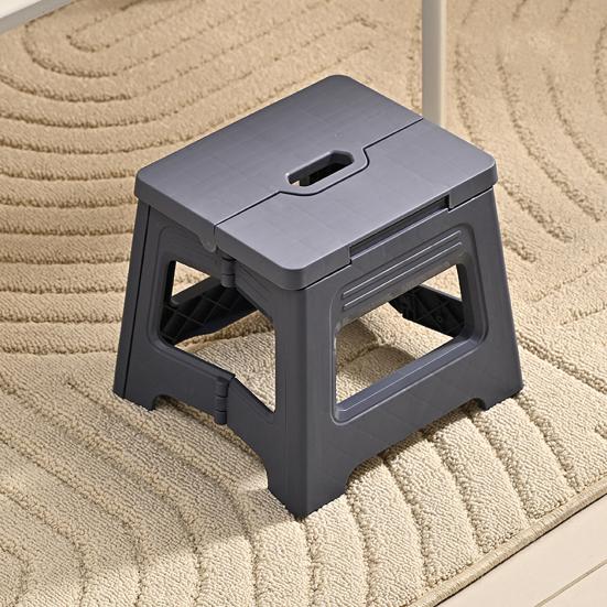 Folding Bench Multifunctional Footstool for Toddlers Seniors Portable Plastic Stool with Handle Outdoor