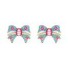 Fashion Zircon Bow Earrings Boho Red Crystal Earrings For Women Fashion Party Jewelry Wedding Trendy Accessories Gifts