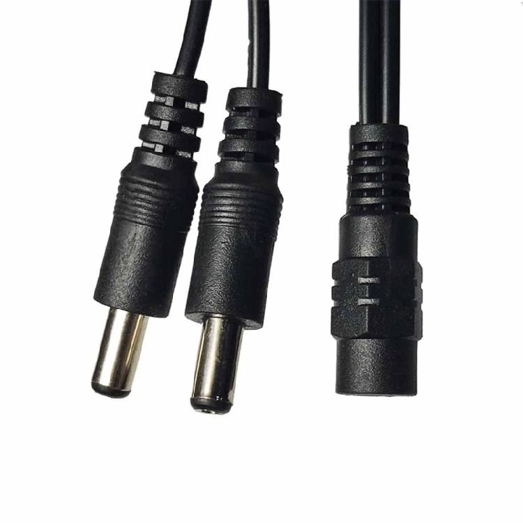 2 Way Power Distribution Cable, DC5.5x2.1mm Adapter Power Splitter Cable for LED Lighting and Surveillances Gear