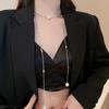 Irregular Long Pearl Necklace French Light Luxury Temperament Sweater Chain Niche Simple High Sense Necklace Women