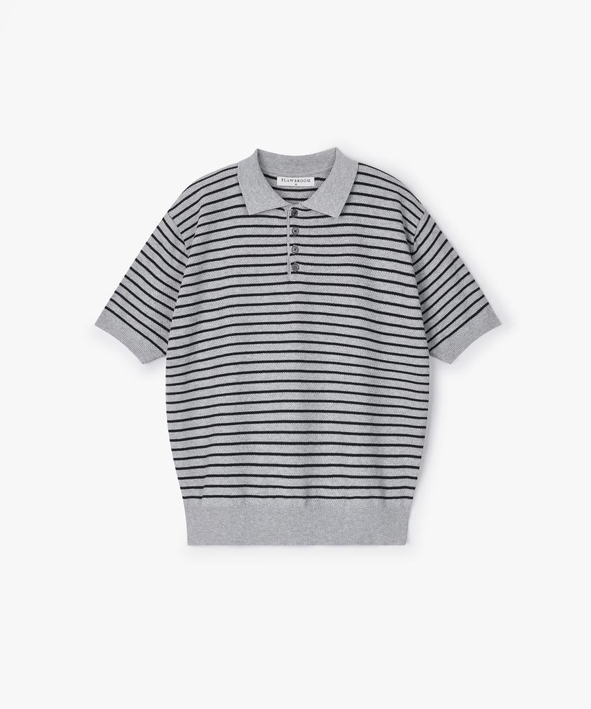 Peullojeulum Pure Cotton Collar Knit Stripe 3Color