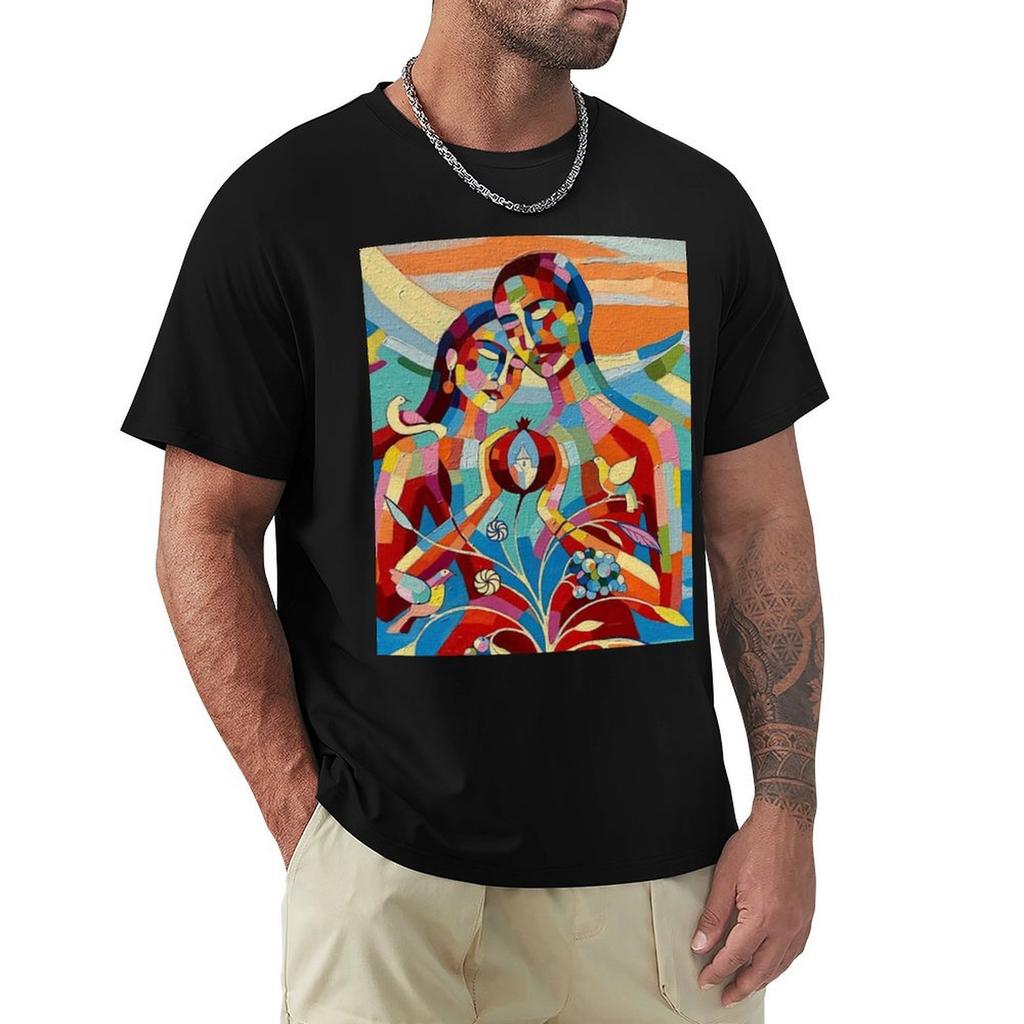 Arunisexian Pomegranate Tshirt Casual Breathable Short Sleeve Top