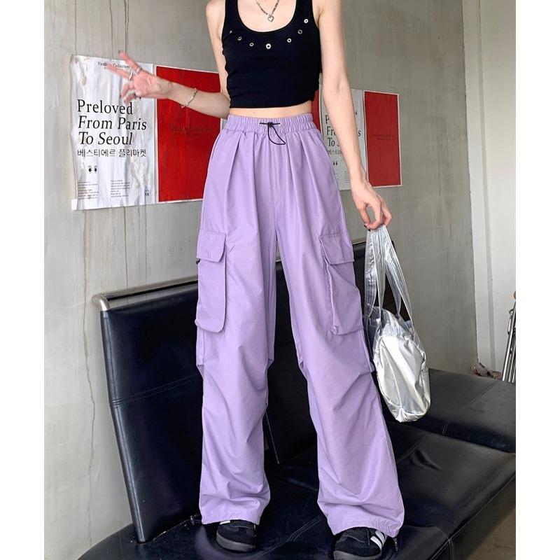 New Summer Work Pants for Men's Japanese Retro Charge Pants Loose Multi-pocket Parachute Casual Trousers