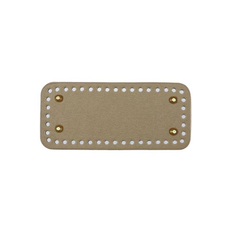 8*20Cm Handmade Oval Bottom For Knitted Bag Pu Leather Wear-Resistant Accessories Bottom With Holes Diy Crochet Bag Bottom