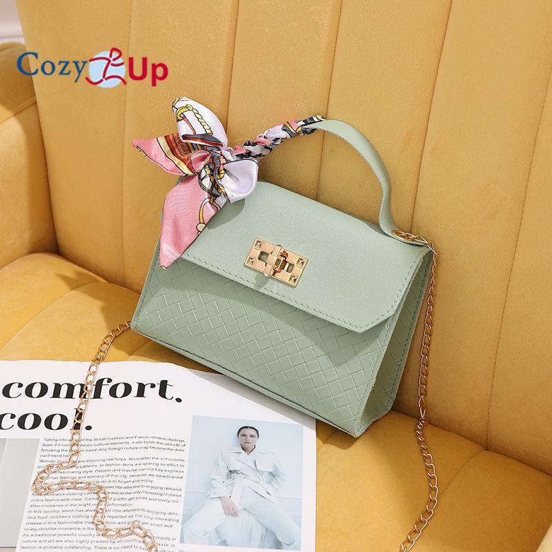 Cozy Up Chain Small Square Bags Wholesale Women's Bags, Fashionable and Versatile Woven Pattern Small Bags