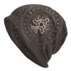 Bonnet Hattar Viking Unisex WoUnisex's Tree of Life With Triquetra Brown Thin Cap Street Skullies Beanies Kepsar