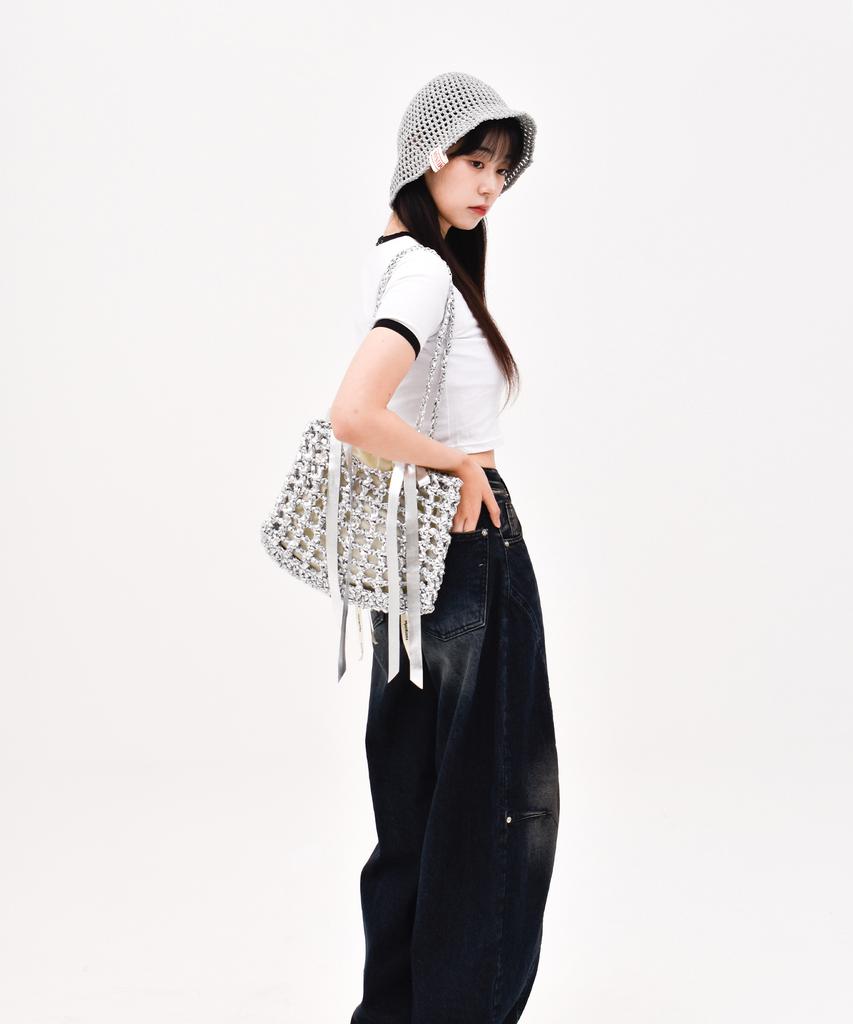 Mystikotita Metal Genie Net Bag - Silver