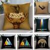 IImagine DragonsS Band Cushion Cover Plush Fabric Soft DoubleSided Printed Sofa Warm Winter Home Child Gift Pillow Case