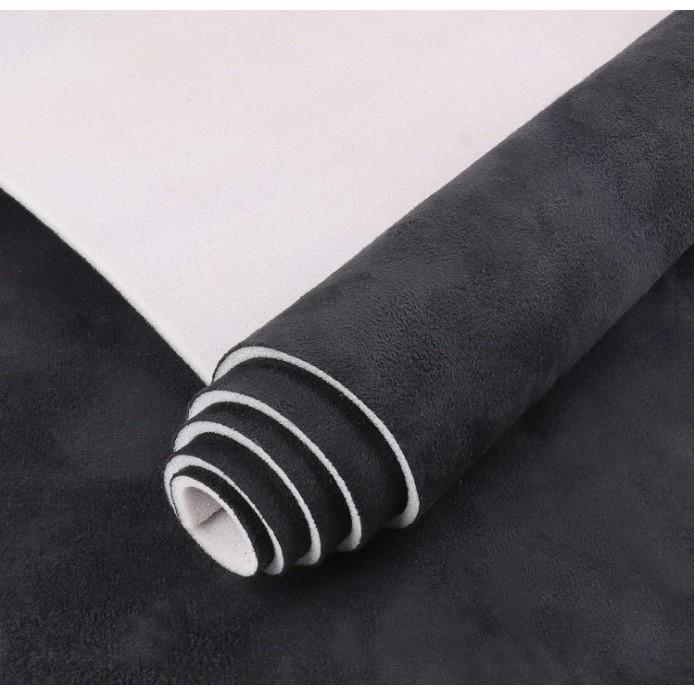 50cm*140cm Black Color Suede Composite Sponge Fabric Car Roof Interior Modification Fabrics for DIY Furniture Decor Repair