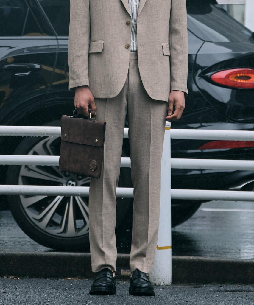 STCO Two-Tone Texture Lightweight Summer Slacks_Beige (Tapered Fit)_Sepvb05Tsd