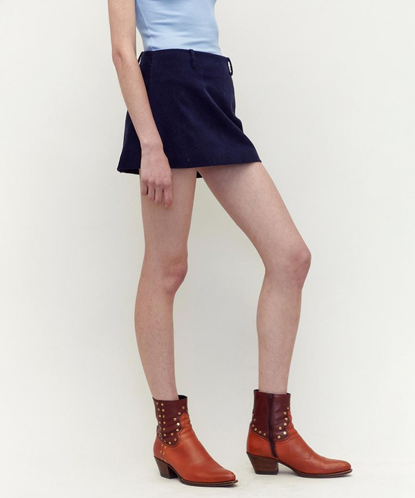 M.M.M Corduroy Mini Skirt_Blue