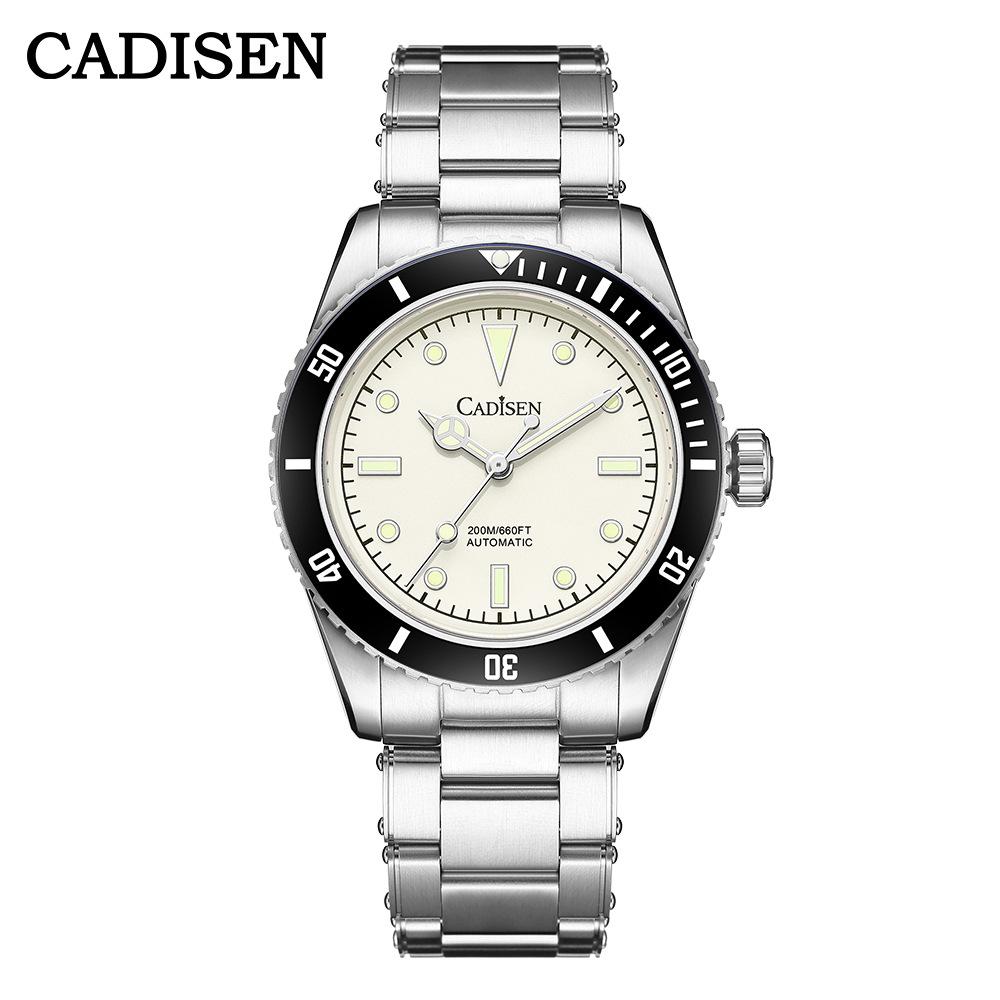 Cadisen 8206 Neue Top-Marke, Luxus-Herrenuhr mit Box, 200 m wasserdicht, automatische Herren-Mechanische Uhren