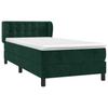 Boxspringbett mit Matratze Dunkelgrün 90 x 200 cm Samt