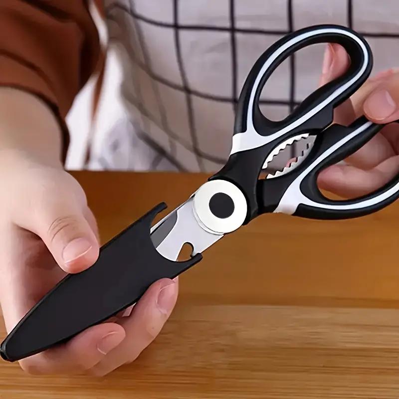 Stainless Steel Multi-Purpose Scissors, Heavy-Duty, Abrasion-Resistant, Sharp Shears for cutting, opening boxes, slicing