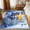 1PC Custom Name Winter Wolf Journey Theme Floor Mat Ideal for Living Room, Game Rooms, Office, Bedroom, Office Floor Mat , Floor Mats for Home