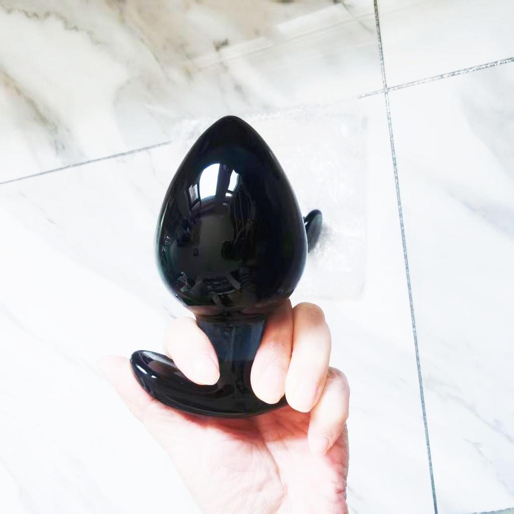 VaHppy Must klaasist anaaltikud 3 tk 3,4/4,9/6,5 cm SM BDSM Täiskasvanute tooted Gei anaalmasturbaatsiooni laiendus Seks mänguasjad Tõmmatavad helmed