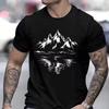 Men'S T Shirt Loose Shirt Fashion Large SizeTop Sport Tees Street Casual Clothing T-Shirt Men Mountain Pattern 3d Print