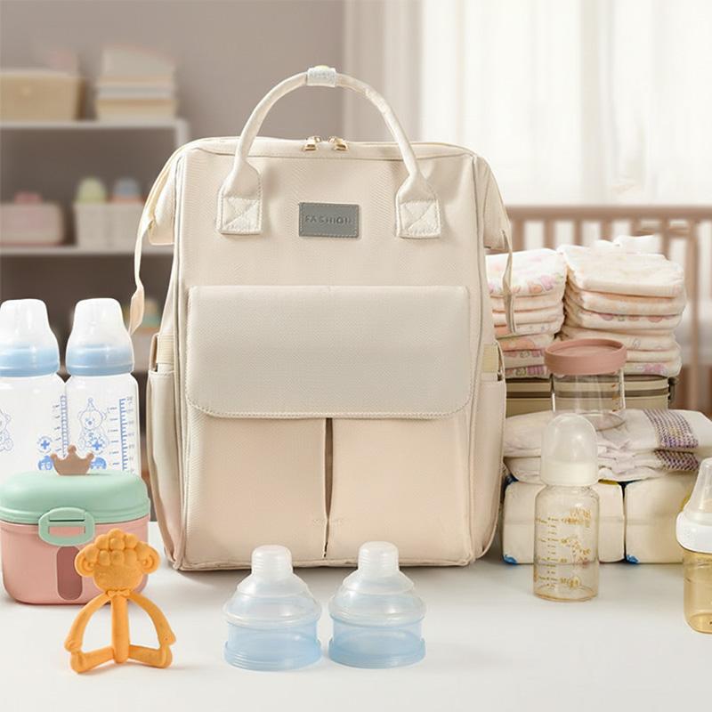 Baby Diaper Bag with 2pcs Stroller Hooks Large Mummy Bag Backpack Waterproof Outdoor Travel Mommy Maternity Bag for Baby Stuff