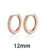 2Pcs/Pair Tarnish-Resistant Metal  Zirconia Hoop Earrings Gold Silver Color Huggie Cartilage Earring Piercing Jewelry