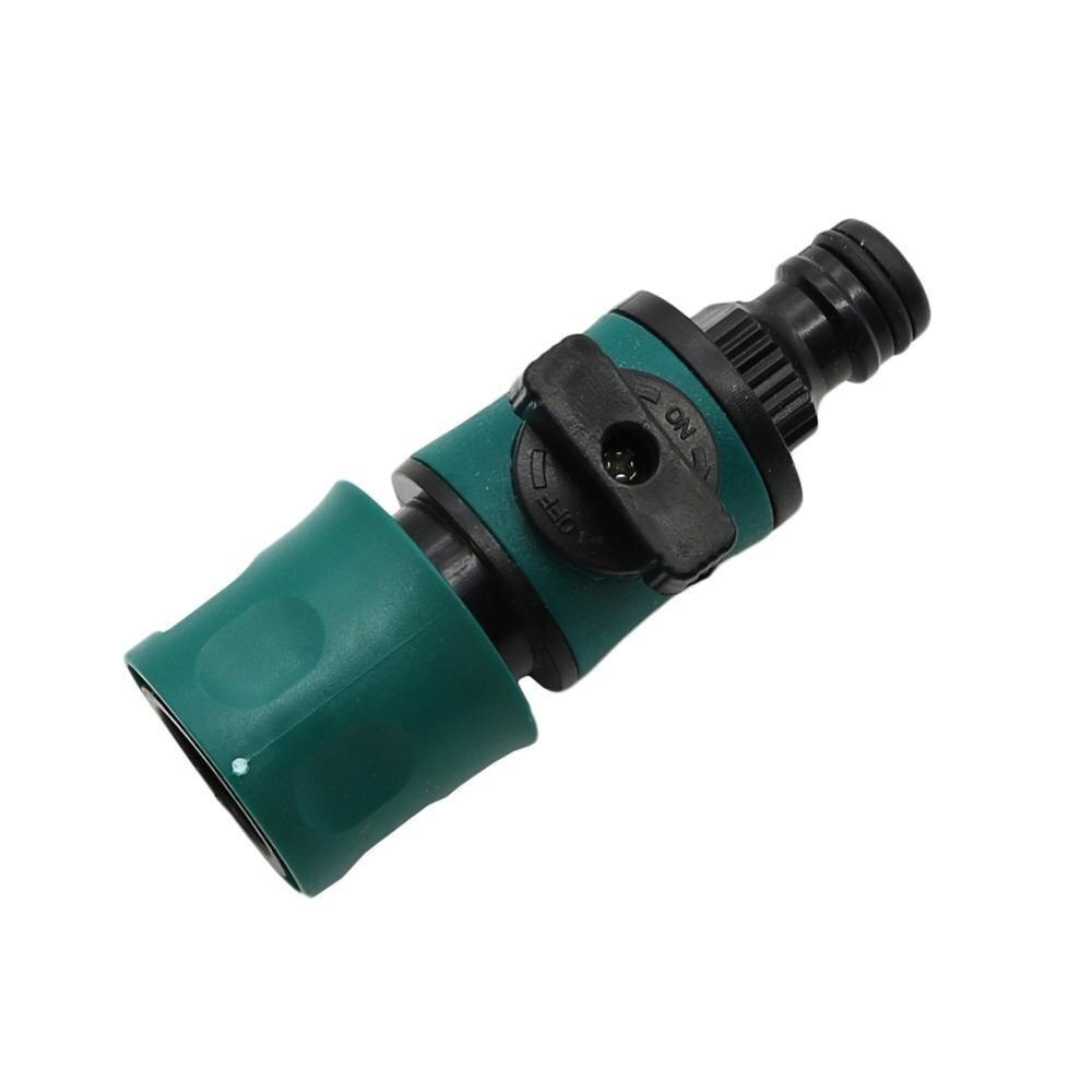 Conector Rápido de 17 mm Junta 1/2 Pulgada a 16 mm con Válvula Sistema de Riego de Jardín Acoplamientos Rápidos Accesorios Suministros de Jardín 1 Pieza