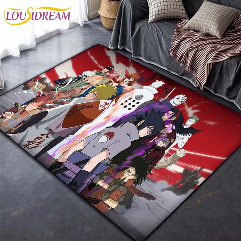 Anime-Matten-Teppich, Naruto-Teppiche für Wohnzimmer, weiche Bodenmatte, Teppiche für Schlafzimmer, Türmatte, rutschfeste Teppiche, Badematte
