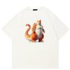 Streetwear 3D Digital Cat Unisex T-Shirt Cotton Tshirt Unisex Tops Tees Summer Short Sleeves T Shirt