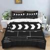 Luxe Nieuw 3D Print Film Film Klapbord Patronen Beddengoed Set, Dekbedovertrek Bed Set Dekbedhoes Kussensloop, King Queen Beddengoed Set