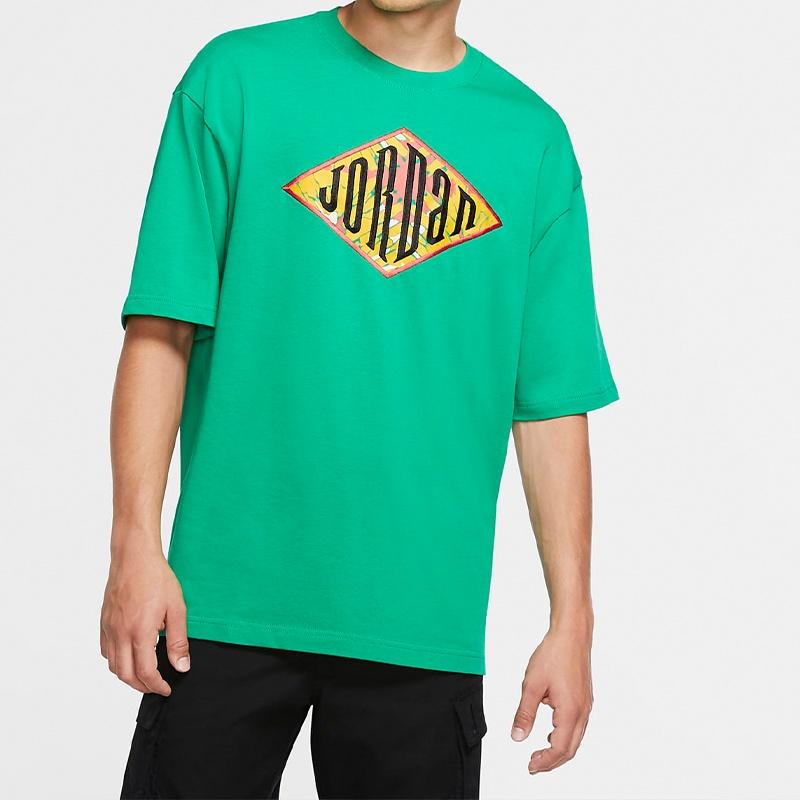 Air Jordan Sport DNA Embroidered Printing Logo Short Sleeve Green Men's CN3114-310