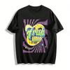 Y2K Style Fresh Vibes Graphic Tee Retro Trendy Colorful Print Casual Short Sleeve T-Shirt for Women Pure Cotton T-shirt