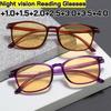 New Ultralight Brightening Night Vision Reading Glasses with Anti Blue Light and HD Night Brightening Protection Against UV Rays