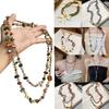 Shell Beaded Long Necklace Colorful Vintage Necklace Light Luxury Antique Necklace Women Girls