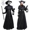 Medieval Steampunk Plague Doctor Costume with Crow Mask, Plus Size S-5XL