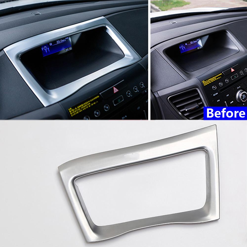 For 2012-2016 Honda CR-V 2013 2014 2015 CRV Matte Chrome Center Display Screen Frame Navi Panel Cover Car Navigation Frame