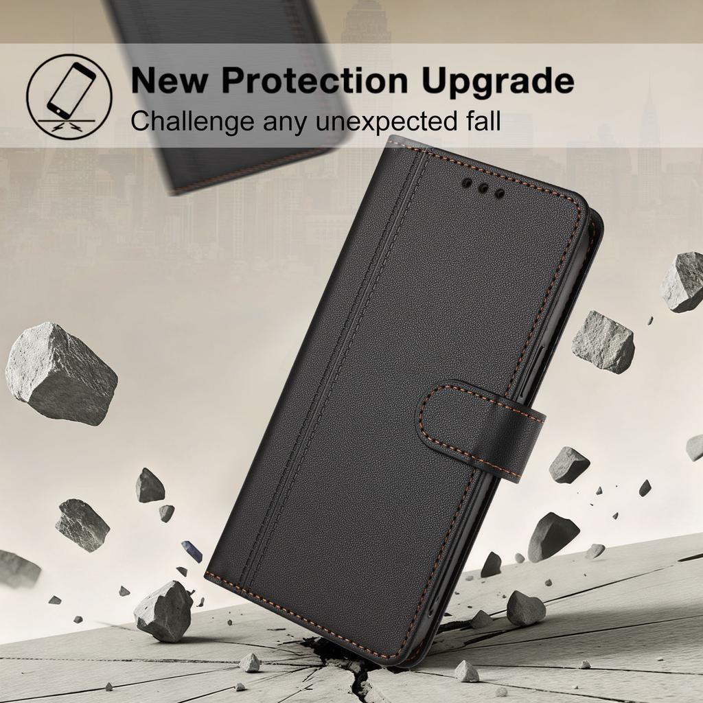 Leather Wallet Flip Case For OPPO Reno 15 15F 14 14F 13 13F 12 12F 11 11F 10 Pro Max 6 5 5F 4 4F Lite PU with 9 Card Slots Cash Slot and Wrist Strap