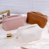 PU Leather Pillow Makeup Bag - Portable, Large Capacity Skincare Storage for Influencers