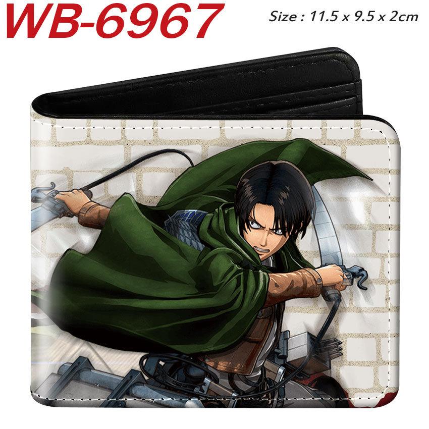 Attack on Titan Portemonnee Anime Dubbelgevouwen Kaarthouder Eren Levi Korte Portemonnee 1 stuks