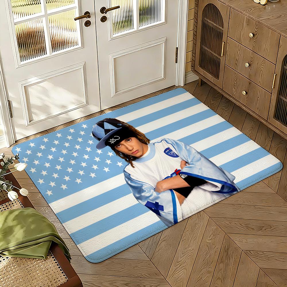 Gitarist T-Tom Kaulitz Zanger Vloermat Zacht Verdikt Absorberend Antislip Slaapkamer Woonkamer Deurmat Huisdecoratie Flanellen Vloerkleden