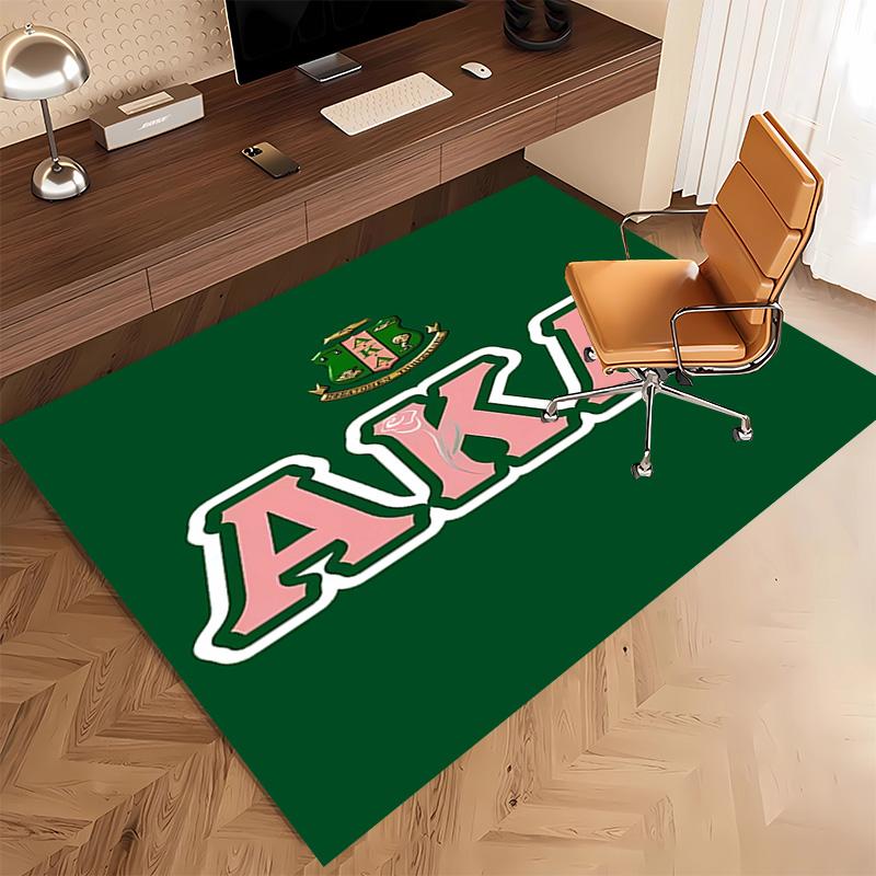 1pc AKA Logo5 Print Area Rug - Soft, Washable Non-Slip Indoor Mat, Living Room, Home Office Decorative Rug,Office Decorative