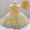 Ny Baby Blomsterflickklänning Sommar Tutu Födelsedagskalas Klänningar Vestido Infantil Kostym för Barn Klänningar för Flickor Kläder