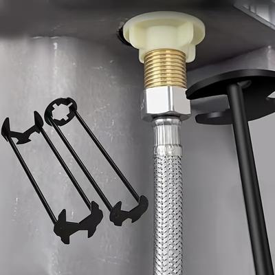2pcs Multi-Functional Metal Wrench Set, Anti-Sand Waterproof Sink Repair Installation Tools, Universal Fit for Bathroom Faucet and Pipe Valve Removal