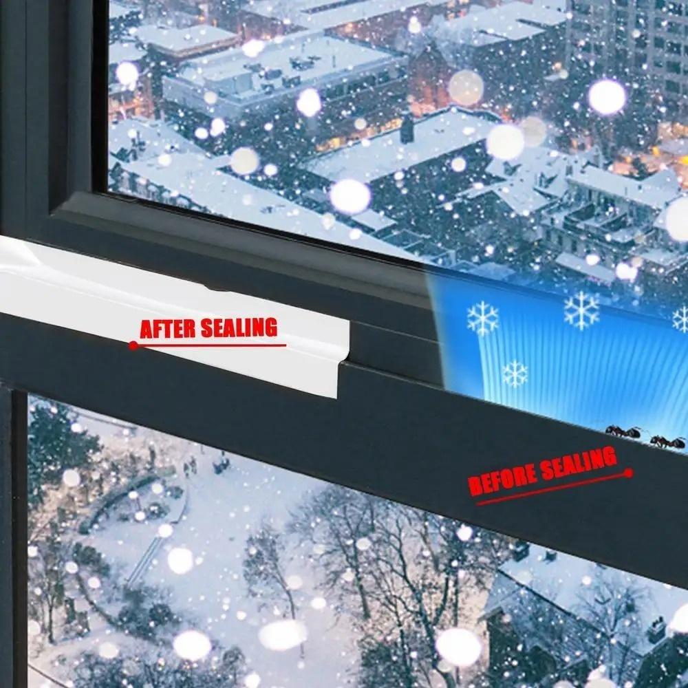 1pc 5m/10m/20m Window Weather Sealing Tape Windproof Window Sealer for Winter Soundproof Cuttable Seal Strip Insulation Strip
