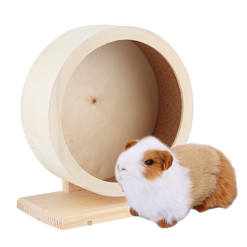 Hamster Small Pets Wooden House Funny Wheel Running Rest   Playing Exercise Toy(S)